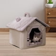 thumbnail image 1 of Casa para gatos, cama portátil para mascotas, cómoda perrera, accesorios para mascotas, cueva para gatitos, casa para perros, cabaña escondida, cama Gris, 1 of 10