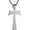 Silver, variant on Christian Tau Tao Cross Franciscan Stainless Steel Pendant Necklacee 22+2 Inch, 3 Colors