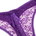 thumbnail image 3 of Tangas sexys calientes de encaje morado Tanga Bragas de tanga Ropa interior de lencería Ehuebsd Para estrenar, 3 of 5