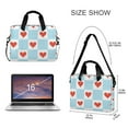 thumbnail image 3 of FORMRS 16" Laptop Sleeve Bag Carrying Case with Handle Travel Shoulder Briefcase, Light Blue Checkered Heart, 3 of 8