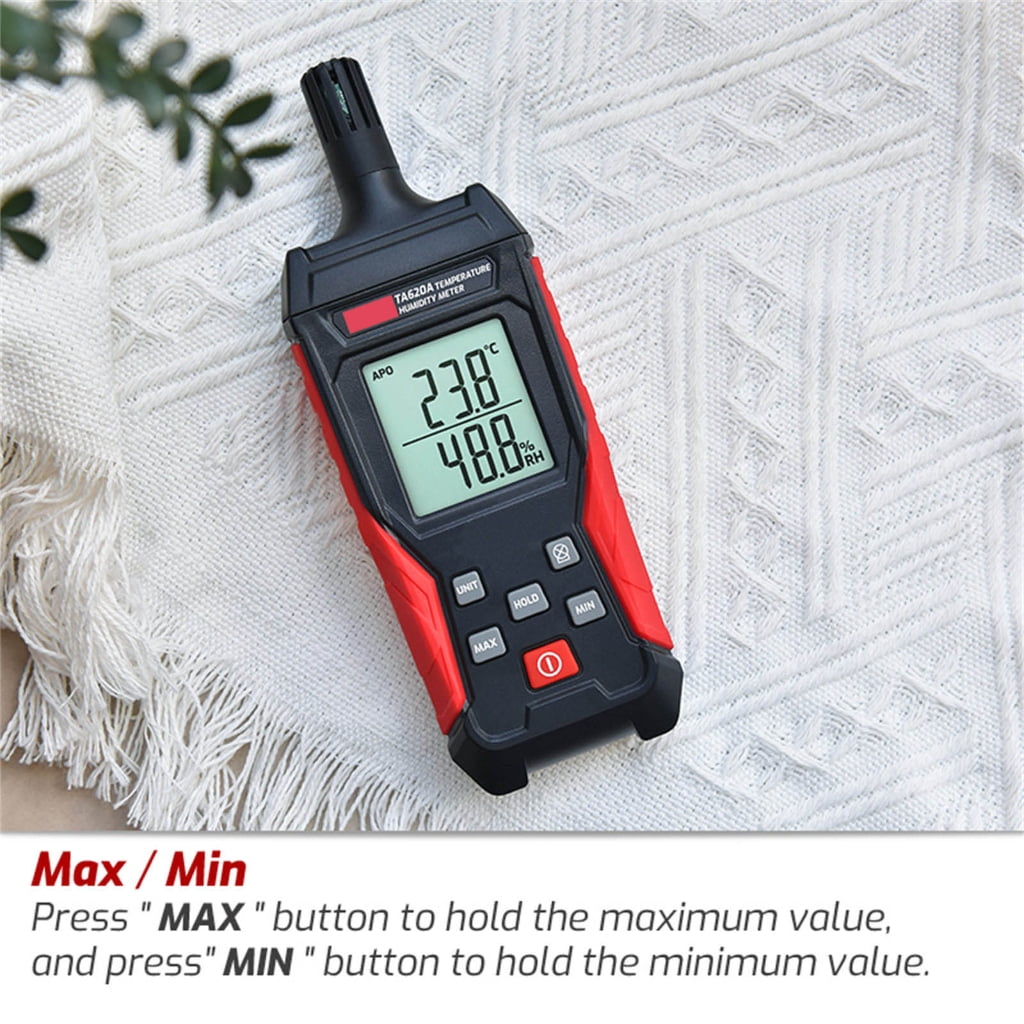 Zeiwohndc Digital Hygrometer Thermometers Wet Bulb with Backlit Data Hold