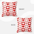thumbnail image 3 of ZICANCN Red Checker Chequered Decorative Throw Pillow Covers, Bed Couch Sofa Decorative Knit Pillow Covers for Living Room Farmhouse, 22"x22", 3 of 8