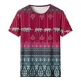 thumbnail image 5 of JTZGDY Plus Size Tops for Women Vintage Floral Printed Summer Short Sleeve Basic Crewneck Graphic T-Shirts Loose Oversized Dressy Casual Tunic Blouse Multicolor#40 M, 5 of 5