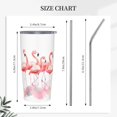 thumbnail image 2 of Pink Flamingos 20 oz Tumbler with Lids and Straws Stainless Steel Vacuum Coffee Mug for Car Home Office Outdoor Travel, 2 of 7