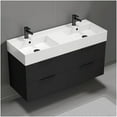 thumbnail image 7 of Nameeks Derin-4818-W-2 Derin 48" Wall Mounted Double Basin Vanity Set - Brown Oak, 7 of 7