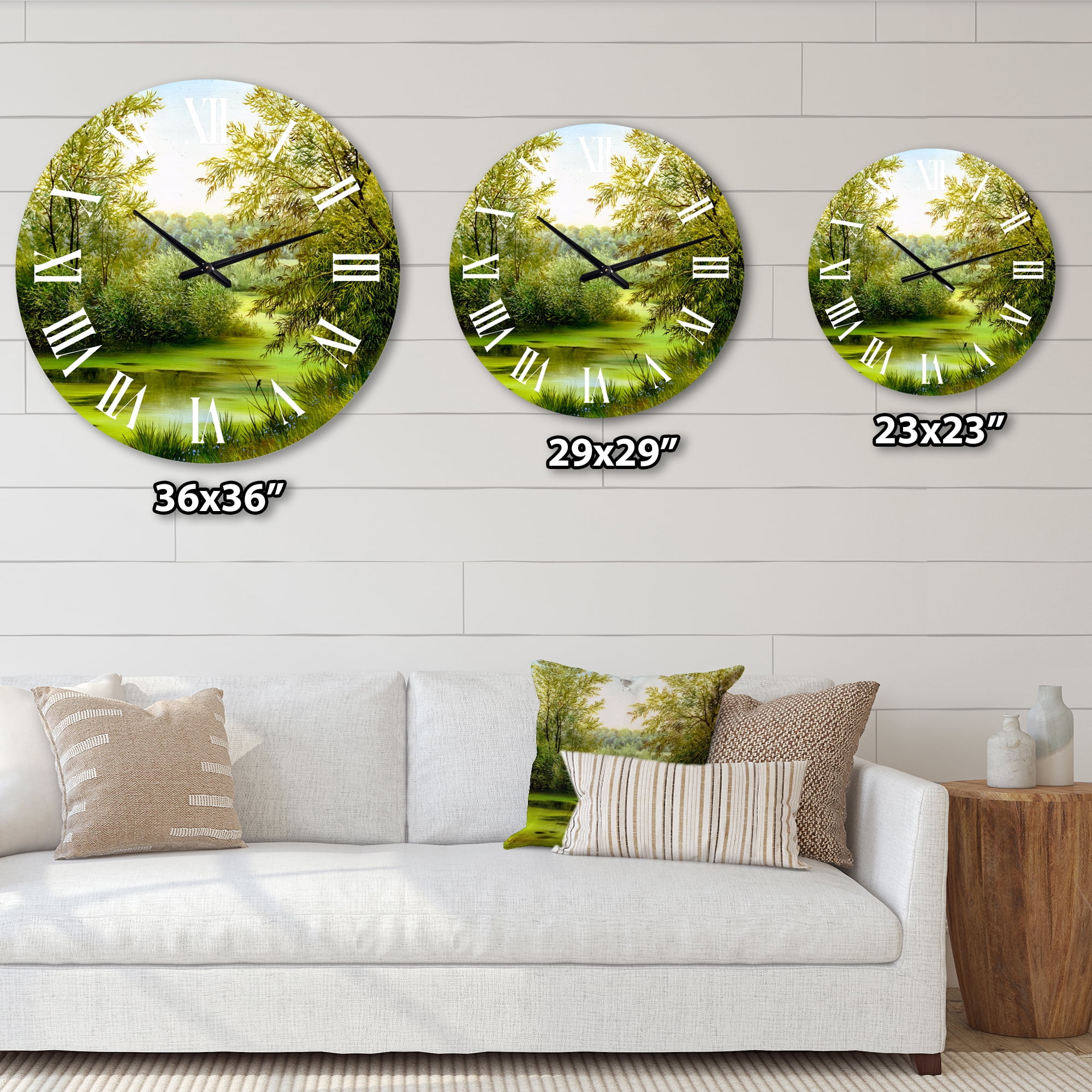 Designart 1 in Quartz Country Wall Clock