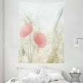 thumbnail image 1 of Pastel Tapestry, Wild Poppy Blooms with Herbs Twigs Leaves Grass Growth Nature Rural Morning Scenery, Wall Hanging for Bedroom Living Room Dorm Decor, 60W X 80L Inches, Multicolor, by Ambesonne, 1 of 2