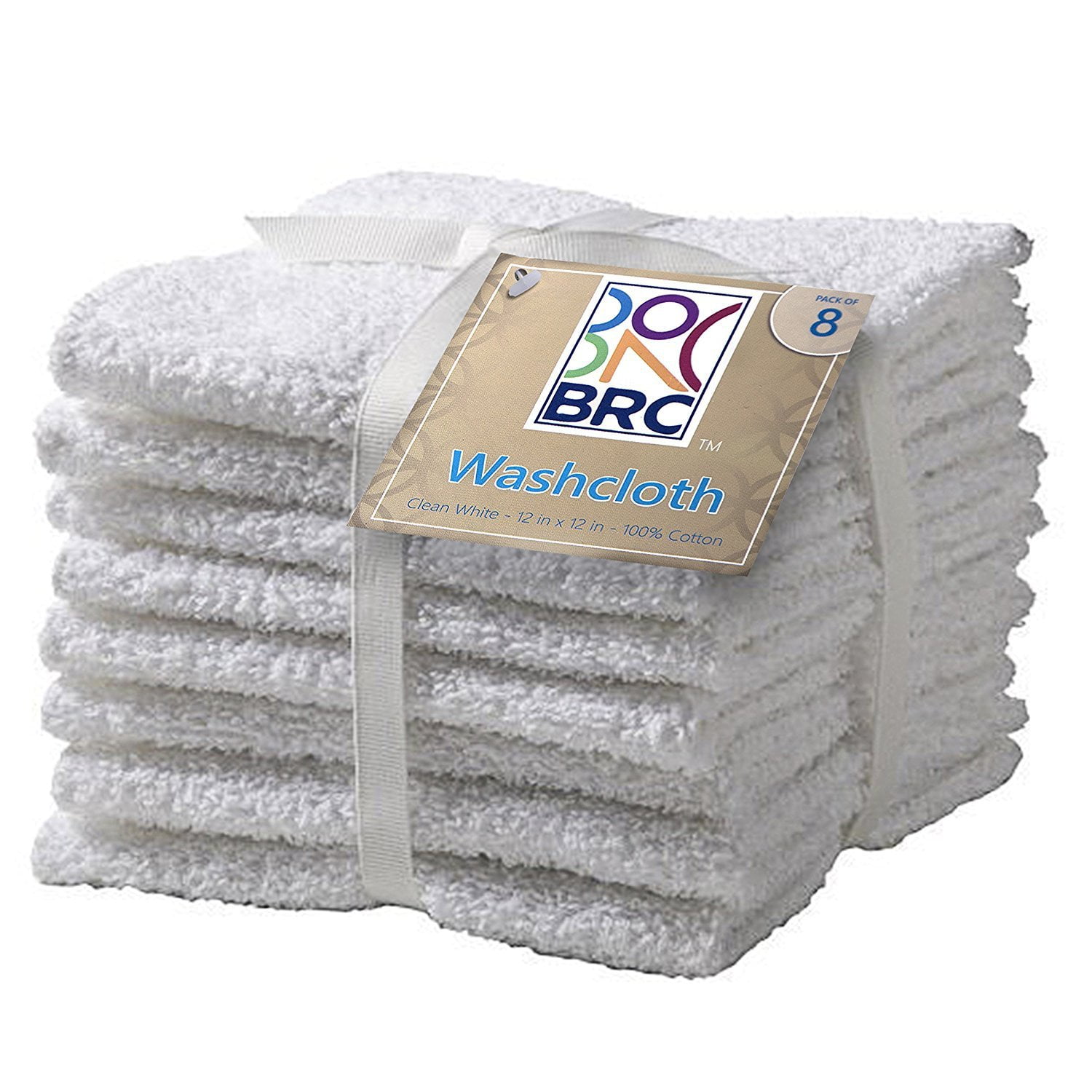 12 new white 100% cotton pacific mills 12x12 washcloths hotel buy 4 get 2 free 