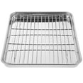 2 Pieces/Set Rectangular Baking Tray Stainless Steel Baking Pan Sheet