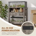 thumbnail image 4 of Huisuilinss Fish Tank Stand,20 Gallon Aquarium Stand With Charging Station,660LBS Terrarium Stand Rack With Drawers & Open Storage For Reptile Turtle Tank,For Home Office, 4 of 7