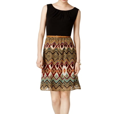 Connected Apparel NEW Brown Womens Size 6 Printed Panama | Ubuy