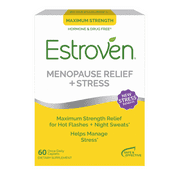 Estroven Maximum Strength Menopause Relief + Stress, 60 Caplets