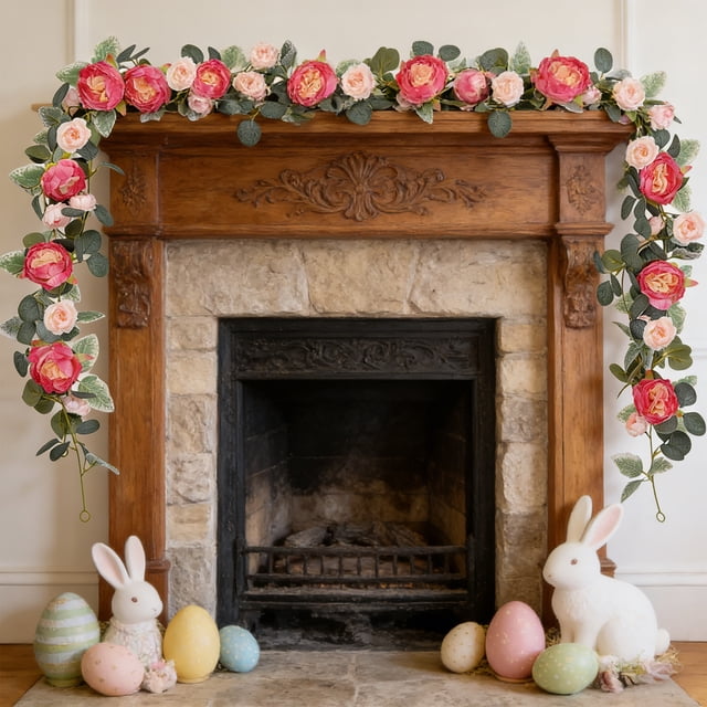 Flexible Vine Garland, Decorative Rattan Strand, Plastic Stair Rail Wrap, Door Frame Trim, Table & Mantel Decor, 1 Piece