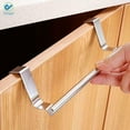 thumbnail image 6 of Deago Stainless Steel Over Door Towel Hanger Rack Bar Holders for Universal Fit on Cabinet Cupboard Doors (9 inch), 6 of 11