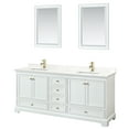 thumbnail image 5 of Wyndham Collection Wcs202080d-Qtz-Unsm24 Deborah 80" Free Standing Double Basin Vanity Set, 5 of 7