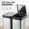 thumbnail image 6 of ATENOW 16 Gallon Kitchen Dual Compartment Garbage Can, Silver, 6 of 7