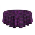 thumbnail image 5 of Purple Gothic Floral Pattern Round Tablecloth 60"x60",Wrinkle Wipeable Table Cloth for Kitchen Dining Room Picnic Patio Party, 5 of 6