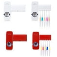 thumbnail image 5 of Joernso Bathroom Wall Mount Rack Toothbrush Holder Automatic Toothpaste Dispenser Set, 5 of 7
