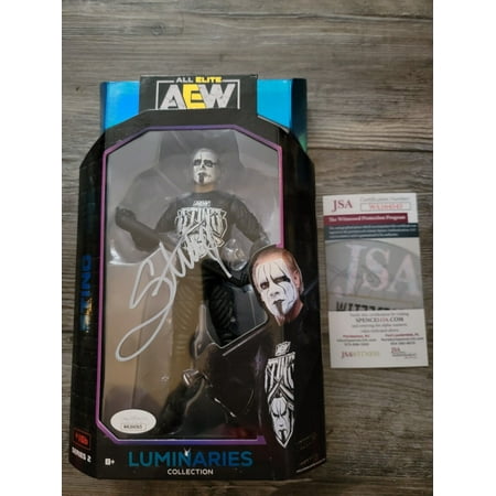 Aew Luminaries Sting Figure Signature Signature Signature Jsa Variation 16B