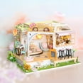 thumbnail image 5 of DIY Hut Leisure Cat Coffee Back Garden Handmade Small House With Light (B), 5 of 5