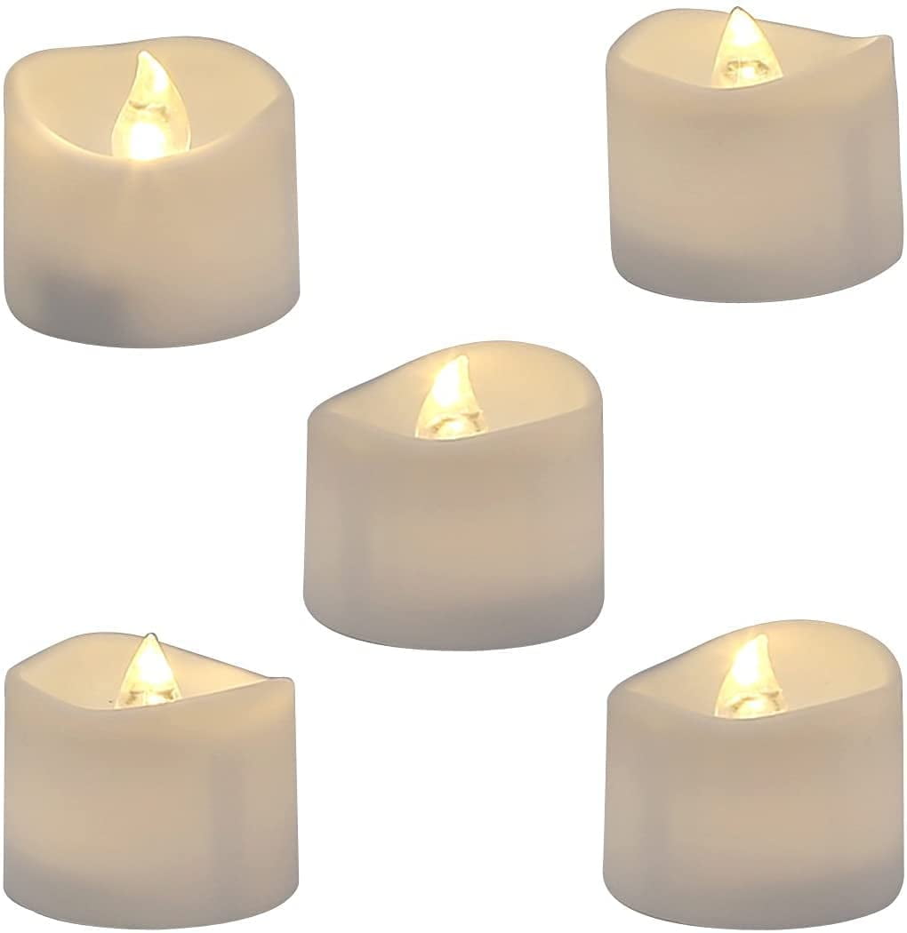 Smart Bright White Led Tea Lights Candles Realistic Battery Flameless Tealights 