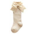 thumbnail image 2 of Bmnmsl Baby Below Knee Socks Bow Decor Stockings Breathable Clothing Accessory, 2 of 6