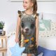 thumbnail image 4 of Balery Adorable Llama In Flowers Camisón de princesa para niñas, pijama de algodón con mangas abullonadas, suave y bonito.-Medium, 4 of 6