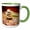 Green/White, variant on 3drose, Zen Stone. Samurai. Spring Is In, Swords Are Down, 11oz Two-tone Yellow Mug