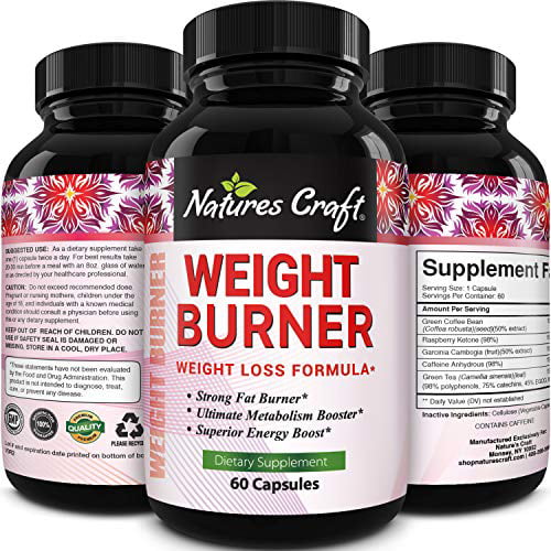 New Pure Garcinia Cambogia, Green Coffee Bean and Raspberry Ketones Complex with Green Tea and Keto Fat Burner Diet Pills Weight Loss Formula Highest Grade Pure Blend (60 Capsules)