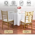 thumbnail image 5 of 60 PCS Satin Chair Sashes Champagne Shiny Chair Ribbon Ties Back Bows Designed Sashes Universal Chair Cover for Wedding Reception Gathering Birthday Party Banquet Restaurant Chair Decor (7x78inch), 5 of 16