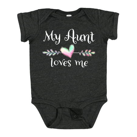 

Inktastic My Aunt Loves Me- Heart Gift Baby Boy or Baby Girl Bodysuit