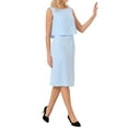 thumbnail image 4 of INSPIRE CHIC Women's Office Sheath Dresses Laye Sleeveless Work Pencil Dress, 4 of 4