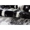 thumbnail image 3 of Ladole Rugs Anise Watercolor Abstract Design Area Rug Carpet in Black-White(3'11" x 5'7", 120cm x 170cm), 3 of 6