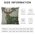 thumbnail image 5 of Deer Throw Pillow Covers Deer with Leaves and Branches Design Linen Pillow Cushion Cases Square Pillowcases for Sofa Couch Bedroom Living Room Car, 5 of 5