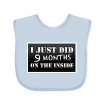 Inktastic 9 Months on the Inside Boys or Girls Baby Bib