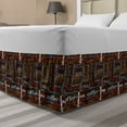 thumbnail image 1 of Coffee Bed Skirt, Colorful Typography Pattern of Vertical Horizontal Words Caffeine Aroma Espresso, Elastic Bedskirt Dust Ruffle Wrap Around for Bedding Decor, 4 Sizes, Multicolor, by Ambesonne, 1 of 2
