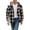 Brown, variant on JIAYUE Men Hooded Sweatshirt Button Down Plaid Flannel Long Sleeve Hoodie Coat for Fall Winter Outdoor Sport