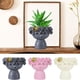 thumbnail image 1 of mfyjkho Jarrón de resina con forma de cabeza de muñeca para el Día de la Madre, para decoración del hogar, 1 unidad, 6.3 pulgadas, 1 of 8