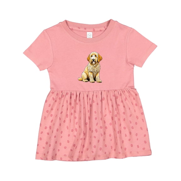 Inktastic Goldendoodle Dog Poodle Golden Retriever Girls Baby Dress