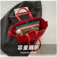 thumbnail image 3 of Stylish Casual Tote Bag, Large Capacity PU Leather Handbag Women Wing Bag, Fashionable Woman Bags, Commuting Armpit Shoulder Bag, 3 of 7