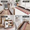 thumbnail image 5 of Black Boho Oriental Flowers and Paisleys Pattern Kitchen Rugs Sets Of 3,Kitchen Runner Rugs Non Skid Washable,Decorative Kitchen Floor Mats for Kitchen,Sink,Laundry,17"x30"+ 17"x47" + 17"x59", 5 of 6