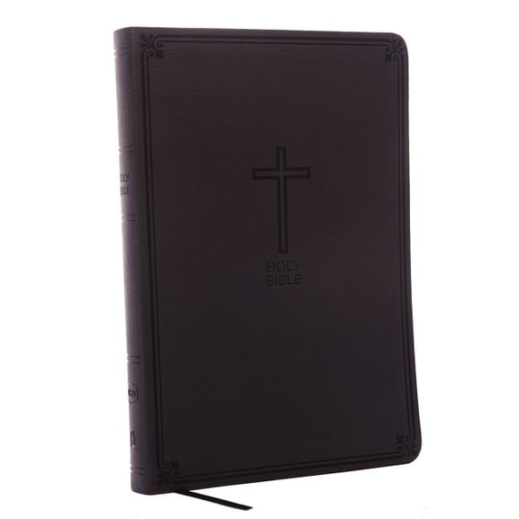 NKJV, Value Thinline Bible, Large Print, Imitation Leather, Black, Red Letter Edition (Large Print) (Hardcover)