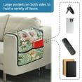 thumbnail image 6 of TSOVTHRID Vintage Morning Glory Hummingbird Print Sofa Arm Cover Non-Slip Diamond Pattern Armchair Slipcovers 44x20 inch Furniture Covers Stain Resistant Couch Arm Protector with 2 Pockets, 6 of 8