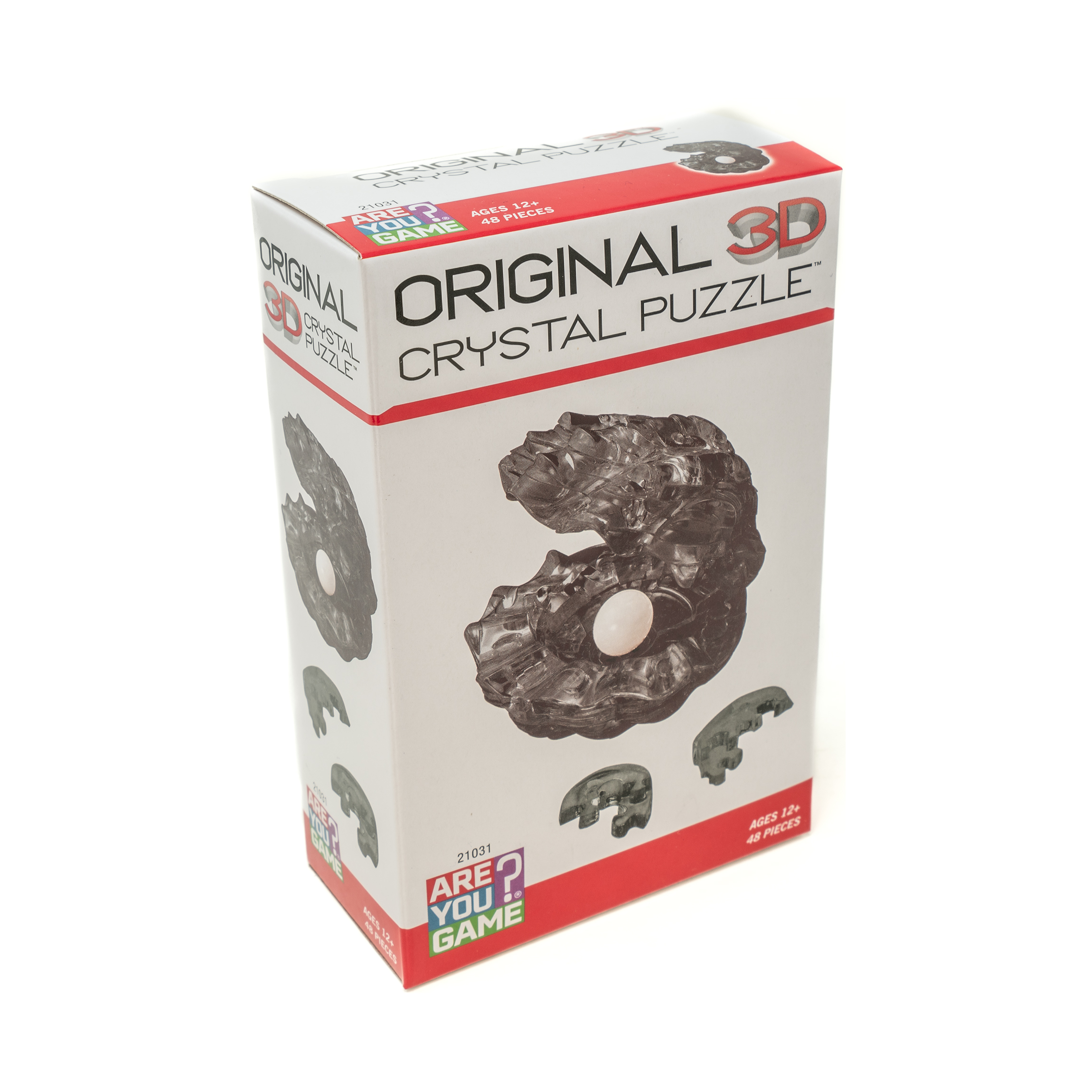 AreYouGame.com 3D Crystal Puzzle - Pearl in Black Shell: 48 Pcs