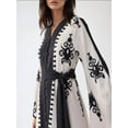 thumbnail image 4 of Printed Crew Neck Maxi Dress with Arched Detail, 4 of 6