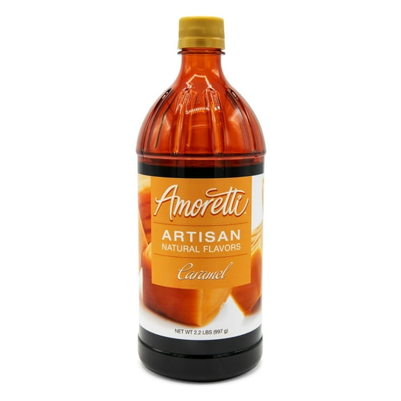 Amoretti - Natural Caramel Artisan Flavor Paste 2.2 lbs - Perfect For Pastry, Savory, Brewing, and more, Preservative Free, Gluten Free, Kosher Pareve, No Artificial Sweeteners, Highly Concentrated