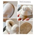thumbnail image 5 of Fleece Lined Casual Shoes for Girls Kids Waterproof Non Slip Winter Warm Loafers Wide Toe Box Slip On Dress Shoes White Size 13.5 Little Child, 5 of 6