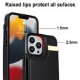 thumbnail image 3 of ELEHOLD Leather Wallet Case for iPhone 14 Plus,Premium Leather Material with Organ Card Slots Holders Full Body Protection Shockproof Anti-Fingerprint Purse Case,Black, 3 of 7