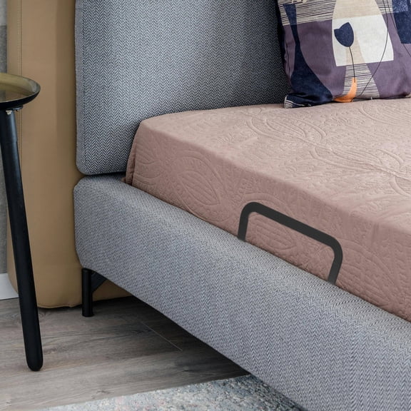 HONMEET 2-Pack Black Steel Bed Frame Mattress Holder Bars Stabilizer to Prevent Sliding and Movement for Secure Sleep