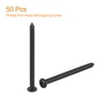 thumbnail image 3 of #6 x 2" Phillips Pan Head Self-tapping Screw, 50pcs - 304 Stainless Steel Round Head Wood Screw (Black), 3 of 6